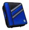 Case·it Z-Design Zippered Binder with Tab File, D-Ring, 1-1/2 Inches, Blue